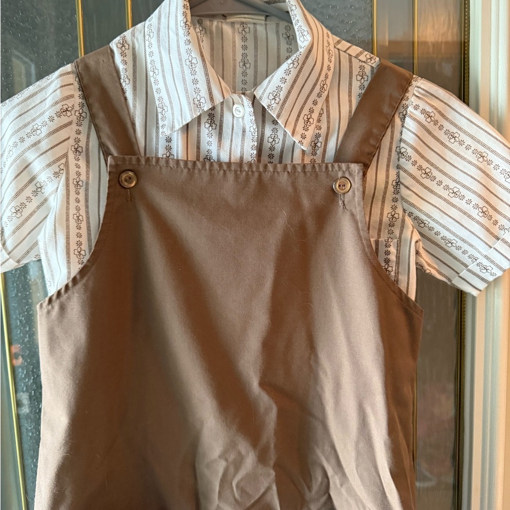 Vintage Girl Scout dress & button down shirt size 8